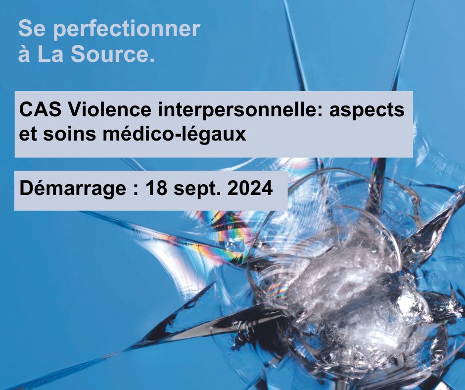 POSTGRADE - CAS Violence interpersonnelle s’adresse aux professionnel·les de la santé, du social ou du judiciaire exerçant dans un secteur où ils·elles sont confronté·es à des situations de violence. Prochain démarrage: 18 sept. 2024. En savoir plus : bit.ly/CAS_ASML