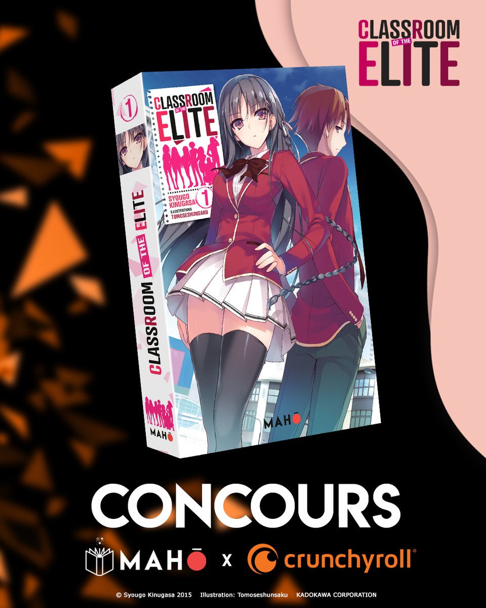 MahoEditions's tweet image. 🎉 JEU CONCOURS Mahô Éditions x Crunchyroll 🎉

À gagner !
📖 3 Light Novels
📖 3 x 3 mois d'abonnement à Crunchyroll.

Pour participer :
🧡Suivez @Crunchyroll_fr  et @MahoEditions
❤️ Like + RT la publication
🧡 Tagguez 2 amis qui n'ont pas encore eu la chance de découvrir COTE