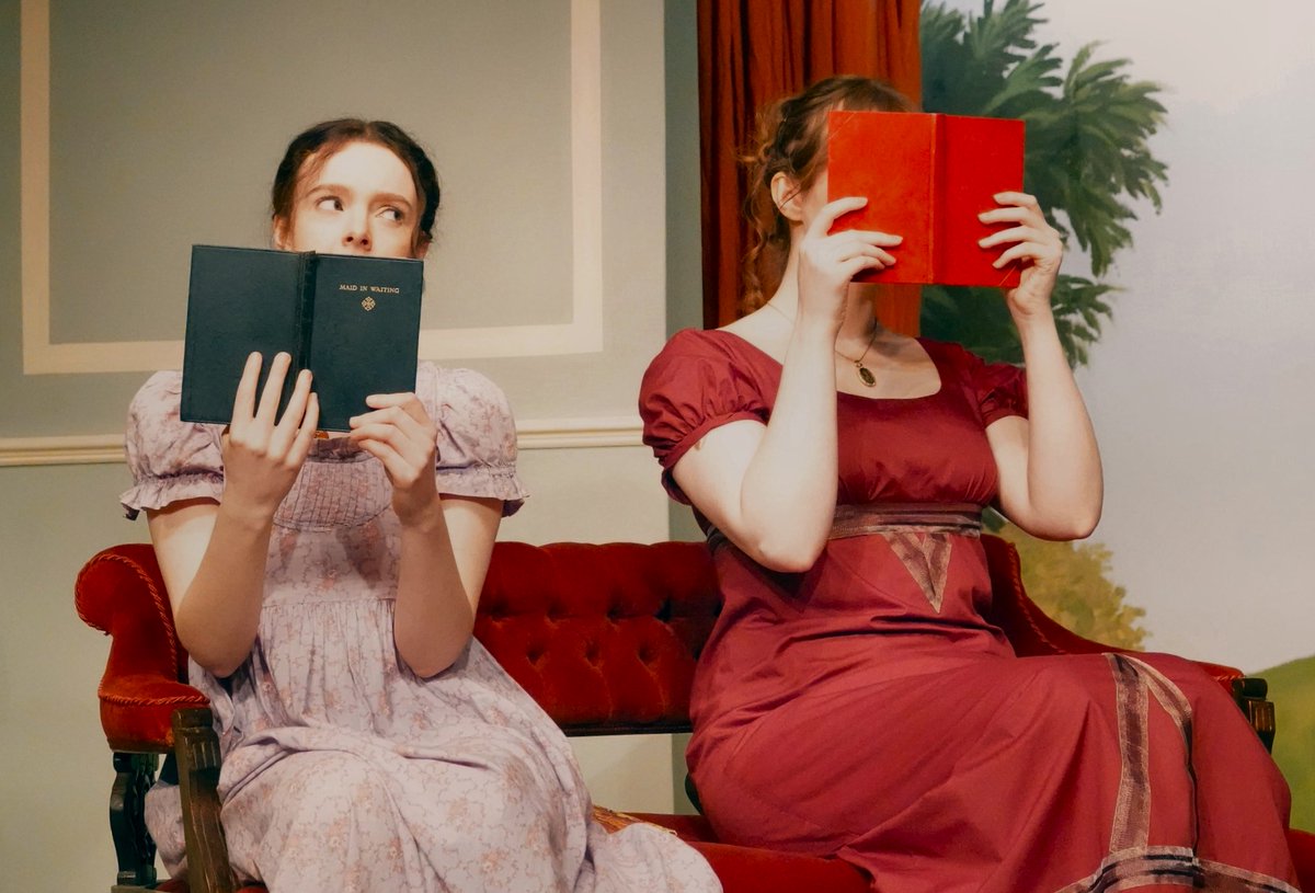 Dress rehearsal photos, ahead of opening night tonight. Gives a great idea of how we have used the stage for our  production of 'Emma'. It's going to be very entertaining!