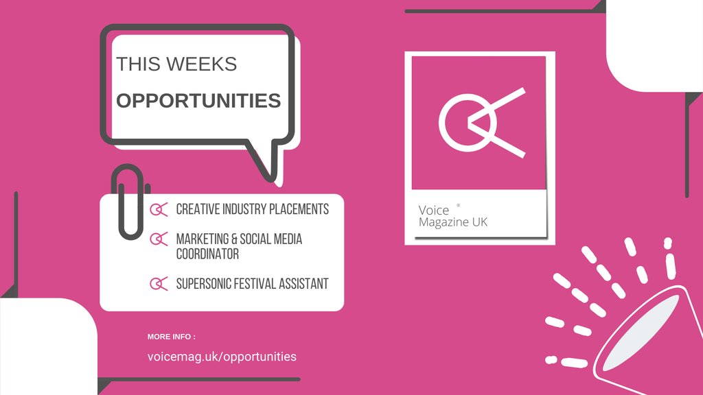 Take a look at the BRAND NEW opportunities posted to Voice this week, INCLUDING an opportunity to work within the Voice Magazine team!⁠ ⁠ #opportunity #freelanceopportunity