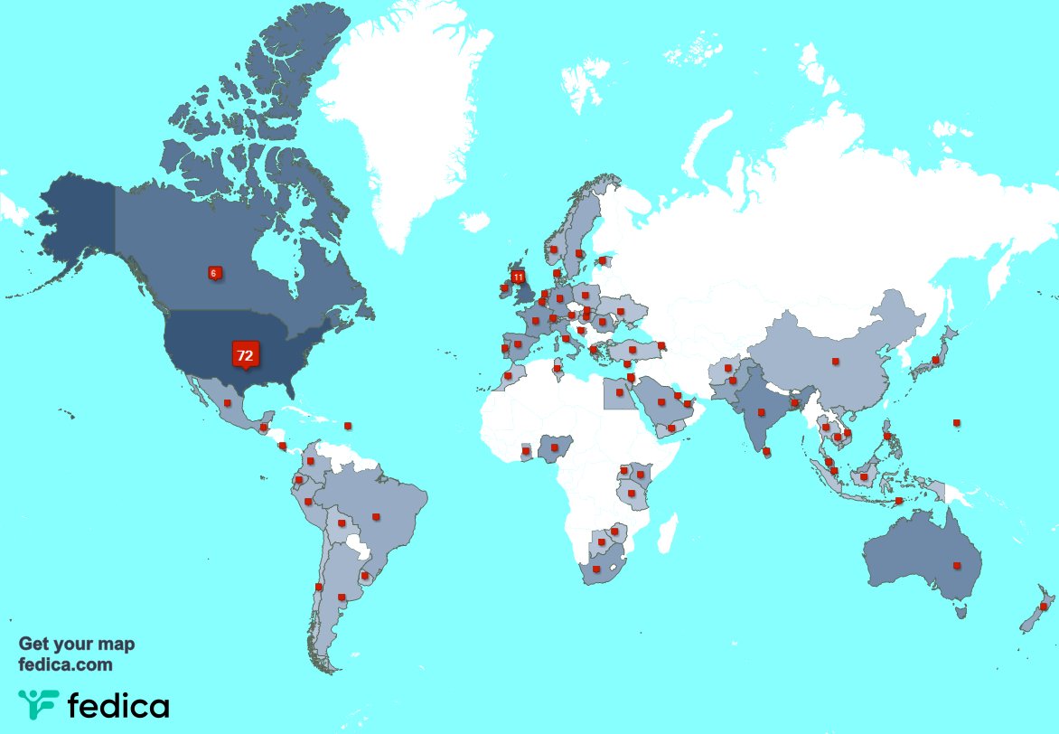 Special thank you to my 10 new followers from USA, and more last week. fedica.com/!gratefulfoodie