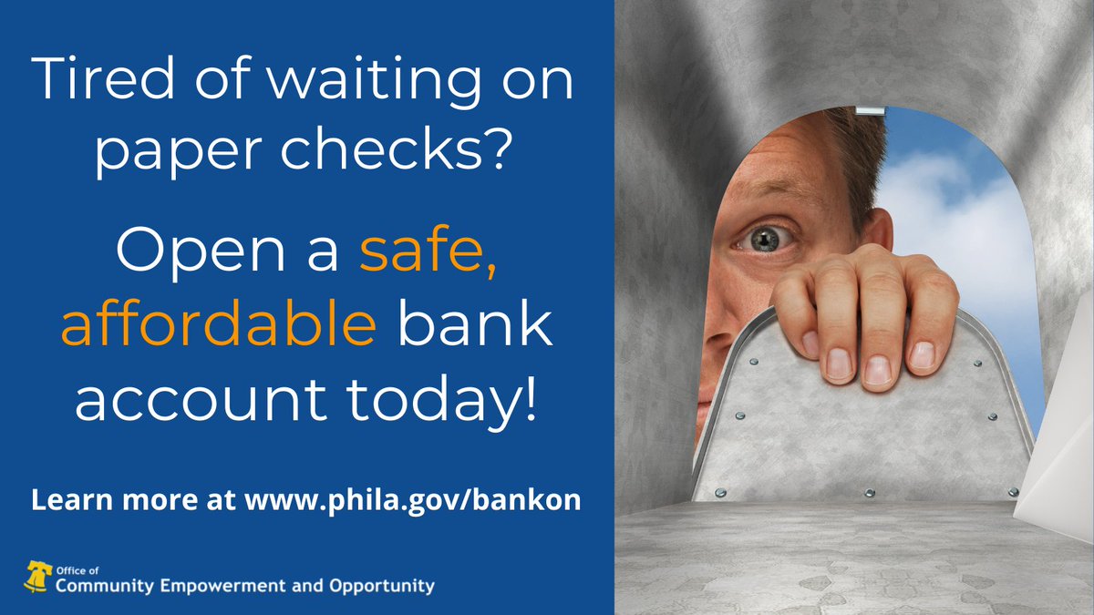 Want to get your #IncomeTax refund faster? The City of Philadelphia has partnered with several banks to provide safe, affordable bank accounts with direct deposit and no hidden fees. Learn how you can #BankOn ➡️ ow.ly/oc8h50EQKsJ