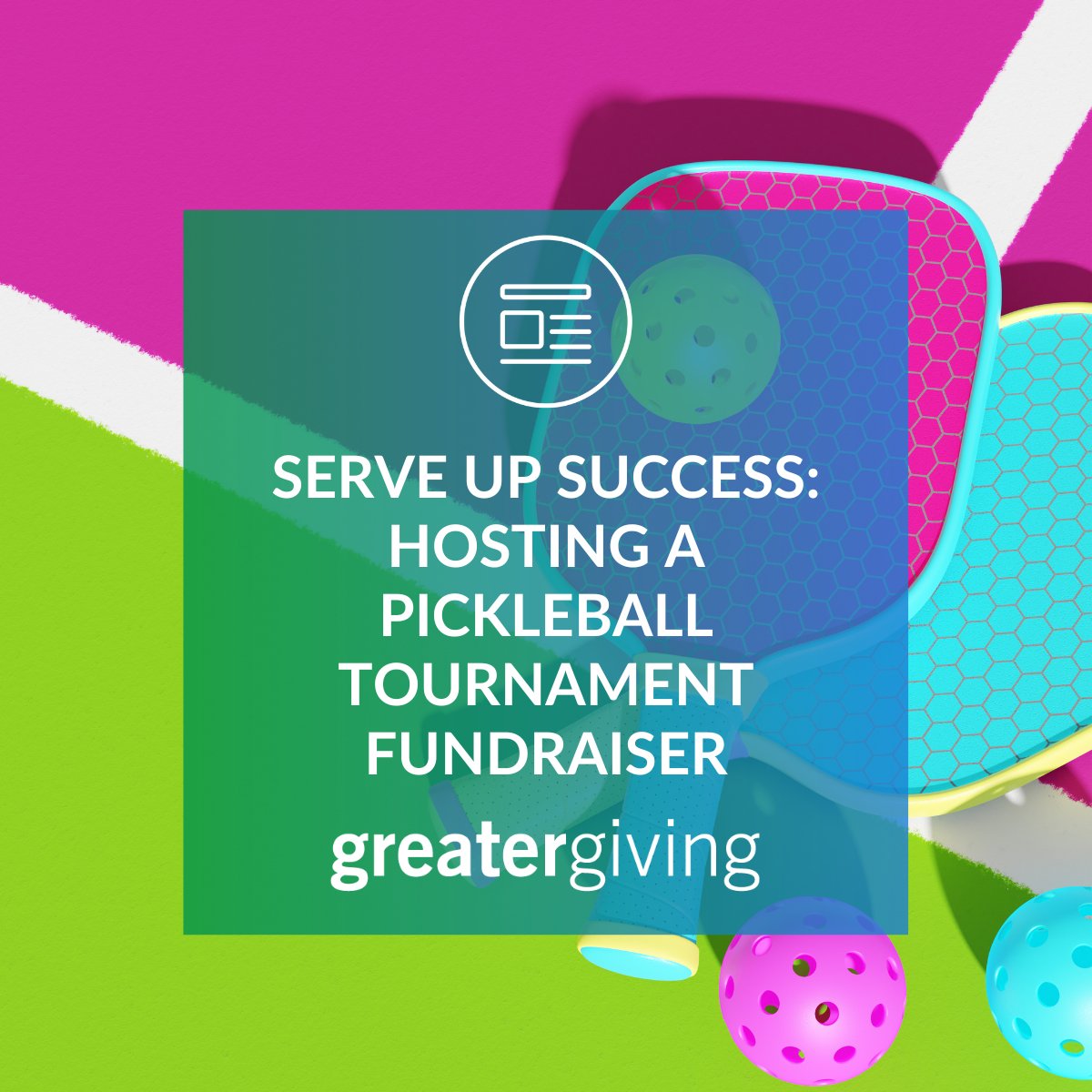 Calling all Dink Masters! We've got the perfect serve for you - A Pickleball Tournament Fundraiser! Head over to our blog article for tips and tricks on planning a Pickleball Tournament. 

blog.greatergiving.com/serve-up-succe…

#pickleballl #pickleballfundraiser #nonprofitfundraising