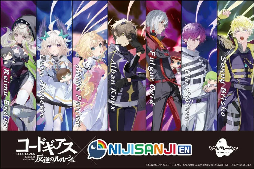 EnnaAlouette's tweet photo. Code Geass x Nijisanji merchandise is starting today !! 
Secure all desired targets with YOUR GEASS. 

Check here: https://t.co/uMftfZmPZU

Also reminder that me &amp; Fuu-chan will be streaming later today yipee !! ✨
🔗https://t.co/4PlGqri3dT
#geassp #いいじゃん #コードギアス #PR https://t.co/EUzAWlg9Qf