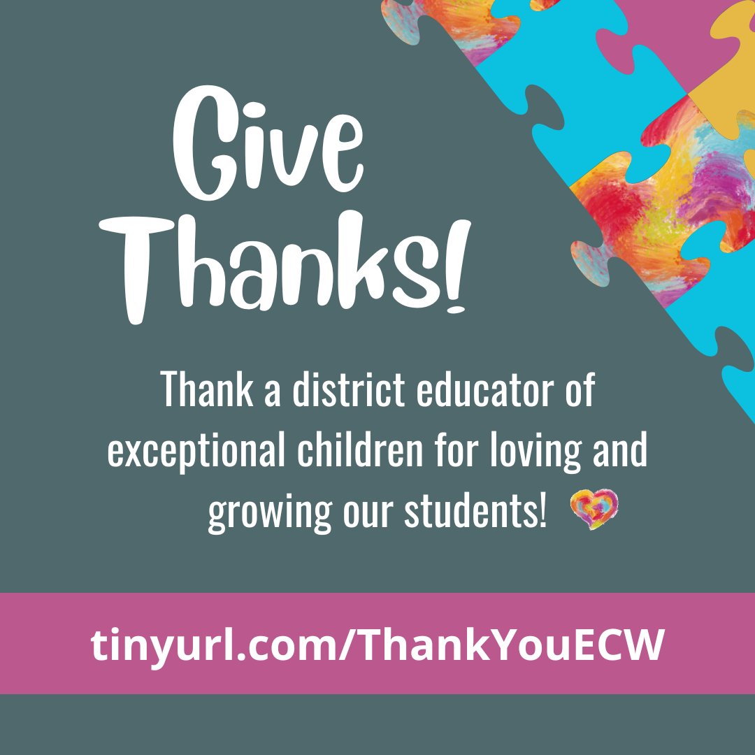 🌟 #LexRich5Schools celebrates #ExceptionalChildrensWeek March 25-29. To acknowledge the work of educators of exceptional children in the district, we invite you to share your thanks for all that they do.💌 Form: tinyurl.com/ThankYouECW #OurD5Story