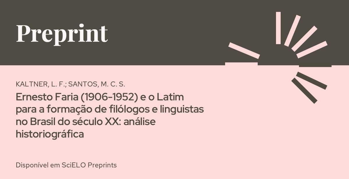 📚🇧🇷 Interessado na história da gramática latina no Brasil? Este preprint submetido a CadLin debate teoria e método usando o modelo 'koerniano', com referências à obra de Cavaliere. Conheça mais sobre essa narrativa historiográfica! 📝💬 doi.org/10.1590/SciELO…