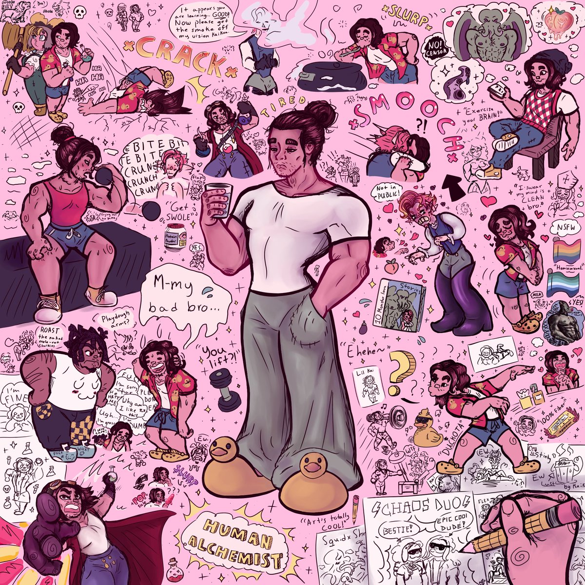 March 12th was my ocs BIRTHDAAAY!! Happy late birthday Kaii!!

I bet you can’t find the super secret Onslaught I just added <a href="/FireFreshly/">FRESHLYLIT</a> 

@Mr_Funnysocks I also included Kai’s #1 hater 

@___RATTUS___ and his lil buddy

#originalcharacter #happybirthday