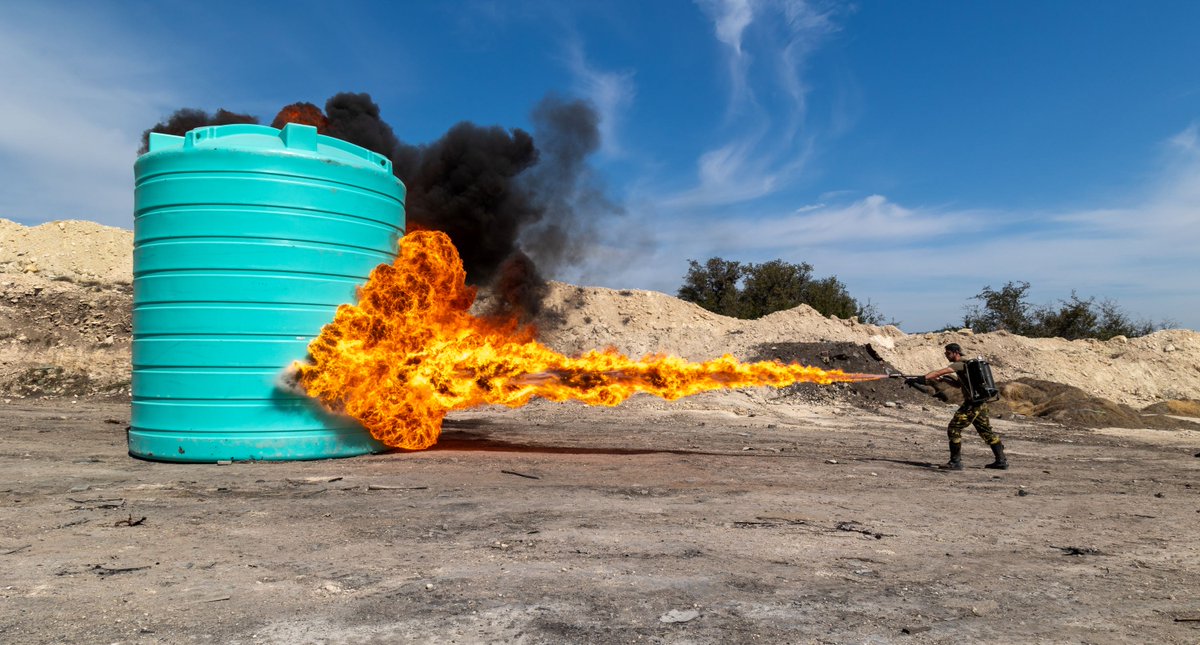 Enduraplas's tweet photo. From flames to farm, our tanks can handle it. Thank you, @Drivetanks, for the extra firepower to test our liquid storage tanks! 🔥🔥🔥

#AgricultureTanks #FarmStorage #TankSolutions #LiquidFertilizer #TankMaintenance #FarmInfrastructure #Enduraplas #EngineeredForEndurance https://t.co/6q9bmfwC3N