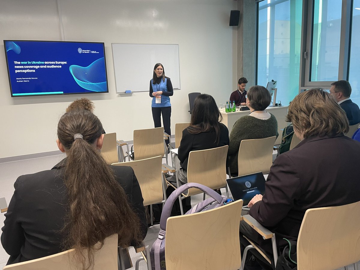 mayomarcos's tweet photo. Mind-opening presentation! How do news stories shape public opinion about the Ukrainian war in Europe? By @mafenovoajaso and @Aurken from @fcomunav at @icahdq #icawarsaw https://t.co/tCjWhNphpa