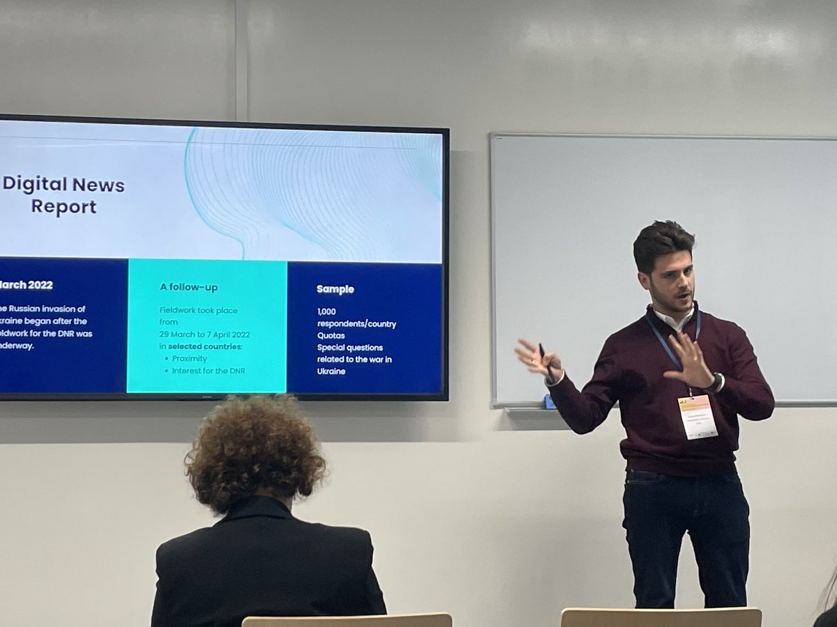mayomarcos's tweet photo. Mind-opening presentation! How do news stories shape public opinion about the Ukrainian war in Europe? By @mafenovoajaso and @Aurken from @fcomunav at @icahdq #icawarsaw https://t.co/tCjWhNphpa