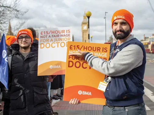 New legal powers enforcing minimum service levels in the NHS threaten to undermine doctors' ability to strike. In a piece for The Doctor @TheBMA deputy council chair @ERunswickBMA explains why the new laws are both dangerous and unnecessary. 🧵[1/6] bma.org.uk/news-and-opini…