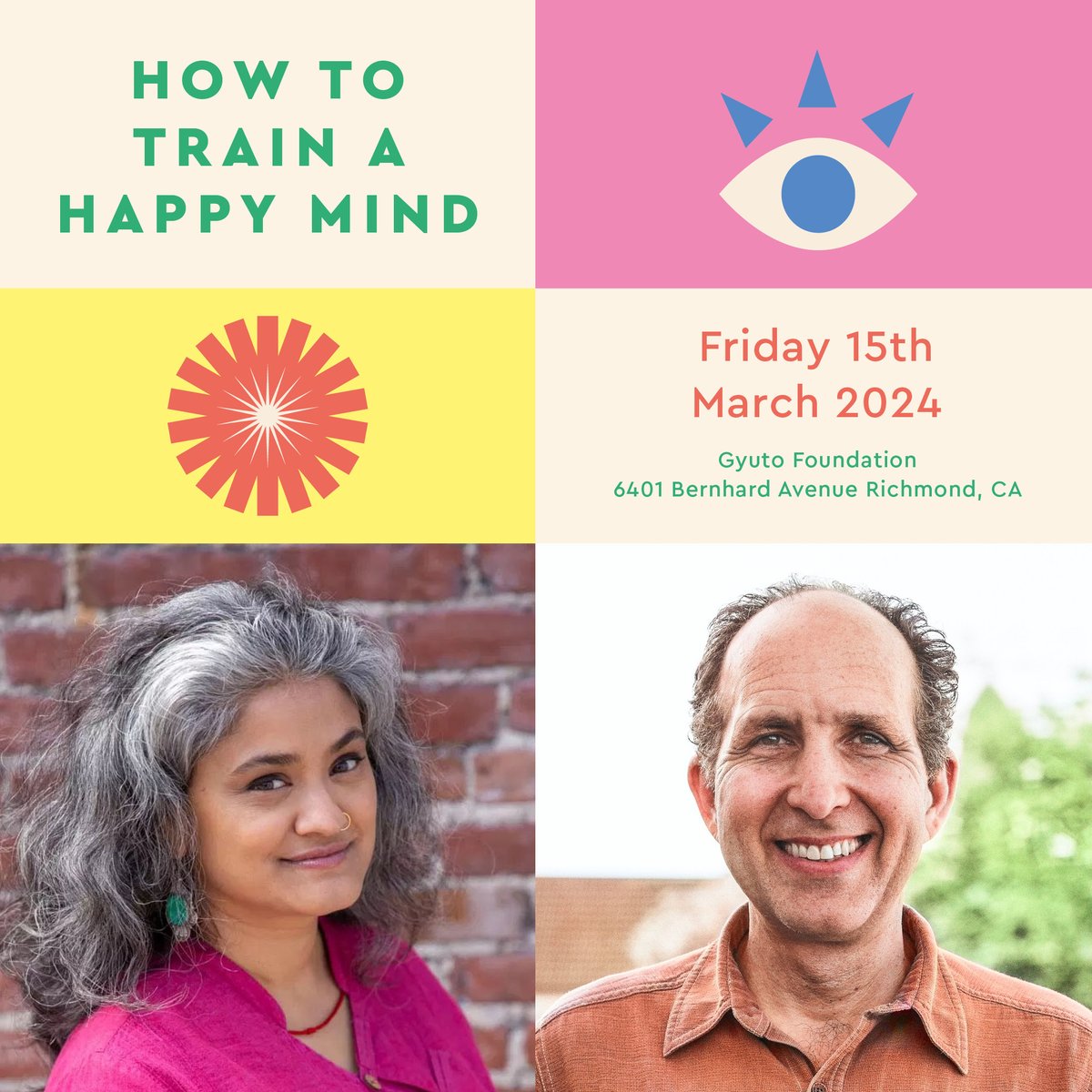 Scott Snibbe (@snibbe) on Twitter photo Come see me tomorrow night in person at <a href="/GyutoFoundation/">Gyuto Foundation</a> in conversation with <a href="/sujathabaliga/">sujatha baliga</a> about my book How to Train a Happy Mind,  just released Tuesday! 6pm in East Bay, SF, free admission, books available to buy, with proceeds donated to Gyuto. eventbrite.com/e/how-to-train… Come see me tomorrow night in person at <a href="/GyutoFoundation/">Gyuto Foundation</a> in conversation with <a href="/sujathabaliga/">sujatha baliga</a> about my book How to Train a Happy Mind,  just released Tuesday! 6pm in East Bay, SF, free admission, books available to buy, with proceeds donated to Gyuto. eventbrite.com/e/how-to-train…