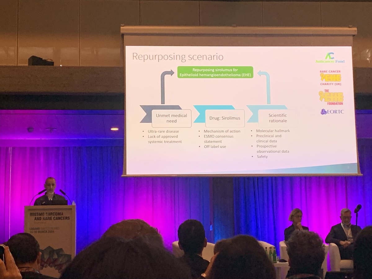 Thank you Pan Pantziarka @AnticancerOrgUK for discussing drug repurposing at #ESMOSarcomaAndRareCancers24 in #Lugano. Thank you also for advancing drug repurposing in #EHE #epithelioidhemangioendothelioma #EHEresearch #EHEawareness #EHEcancer #sarcoma