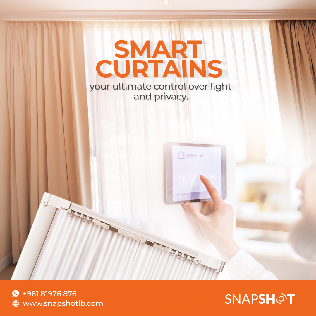 Take control of your light and privacy with smart curtains!
Say goodbye to manual curtains and welcome the convenience of curtains controlled by your voice or phone app.
3-year warranty.
#SmartHome #SmartCurtains #HomeAutomation #Privacy #LightControl #lebanon #smartcurtainrobot