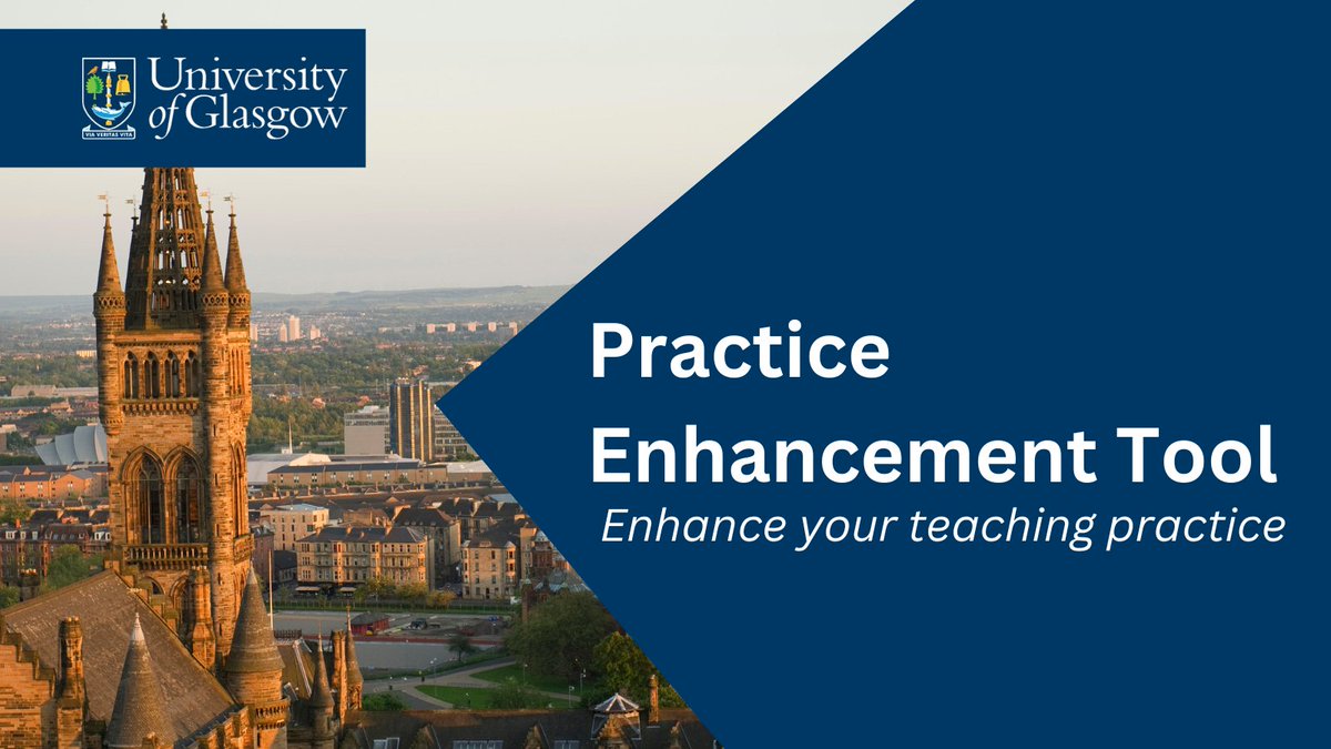 This week, @UofGlasgow launched the Practice Enhancement Tool (PET) to support teaching staff. Fill out your PET before April 11th and learn how to enhance your assessment practice #UofGPET