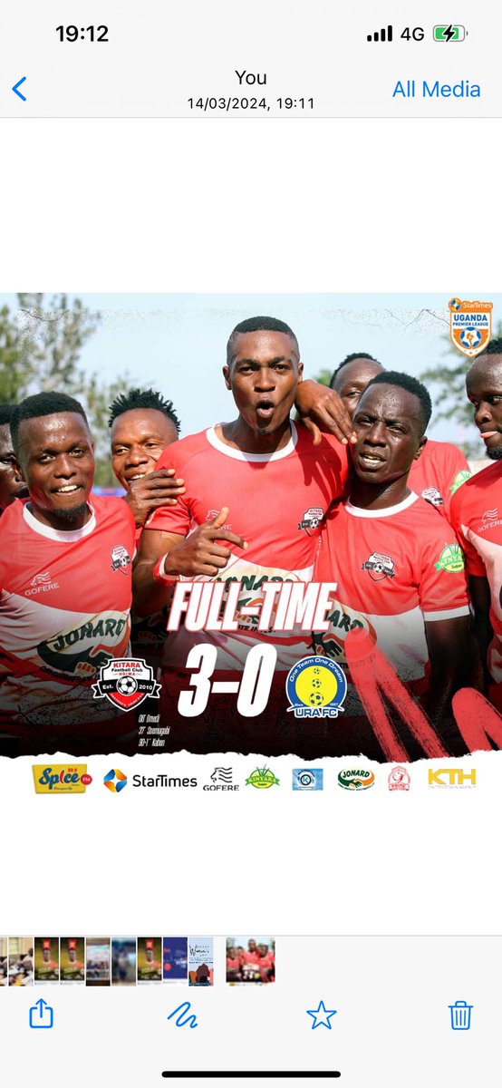 EdgarAgaba2's tweet photo. Congs @KitarafcHoima @SpiceFMHoima @AgabaMuhairwe . The royals have triumphed again. Great job @ADkasozi and team. https://t.co/DALPXg65CX