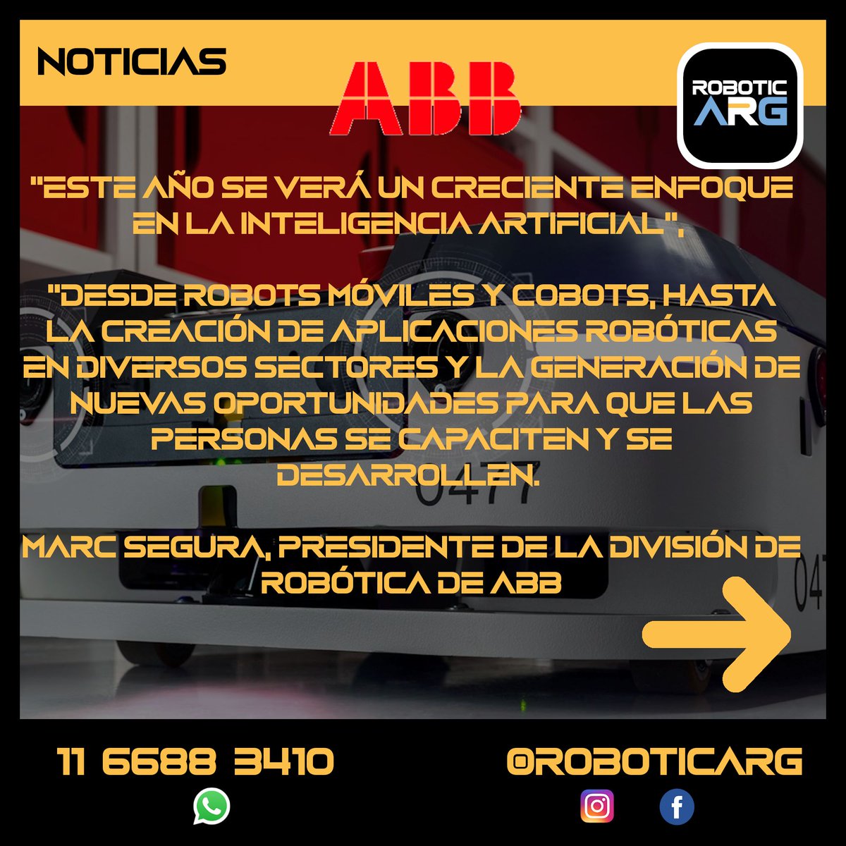 roboticarg's tweet photo. Parte 2 -  La IA hará que los robots entren en nuevos sectores

El potencial que ofrece la robótica basada en la IA está influyendo en sectores que van mucho más allá de la fabricación. 
https://t.co/fLOiCeLlrV https://t.co/OZO4U0WkPk