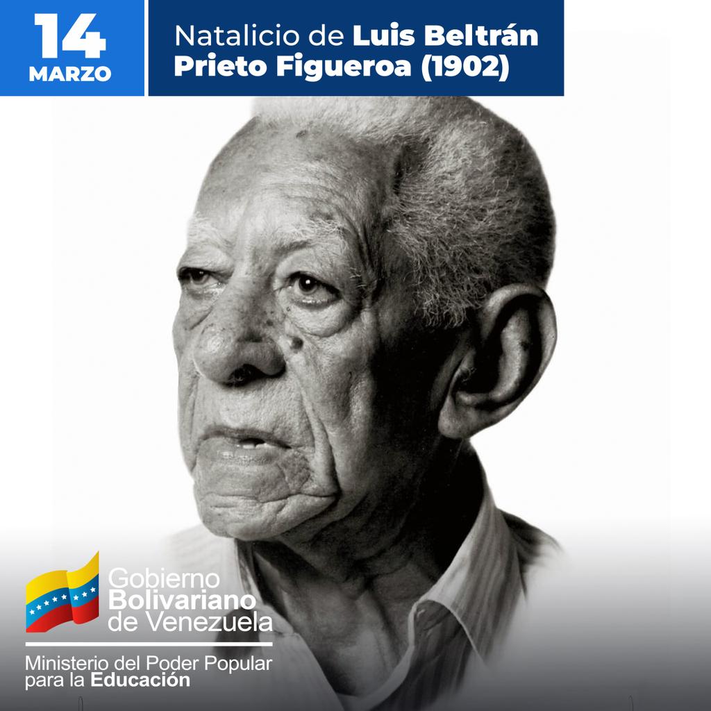 Luis Beltrán Prieto Figueroa, maestro de maestros. A 122 años de su nacimiento, su obra y pensamiento se mantiene vigente en la Educación venezolana. @NicolasMaduro @MPPEDUCACION