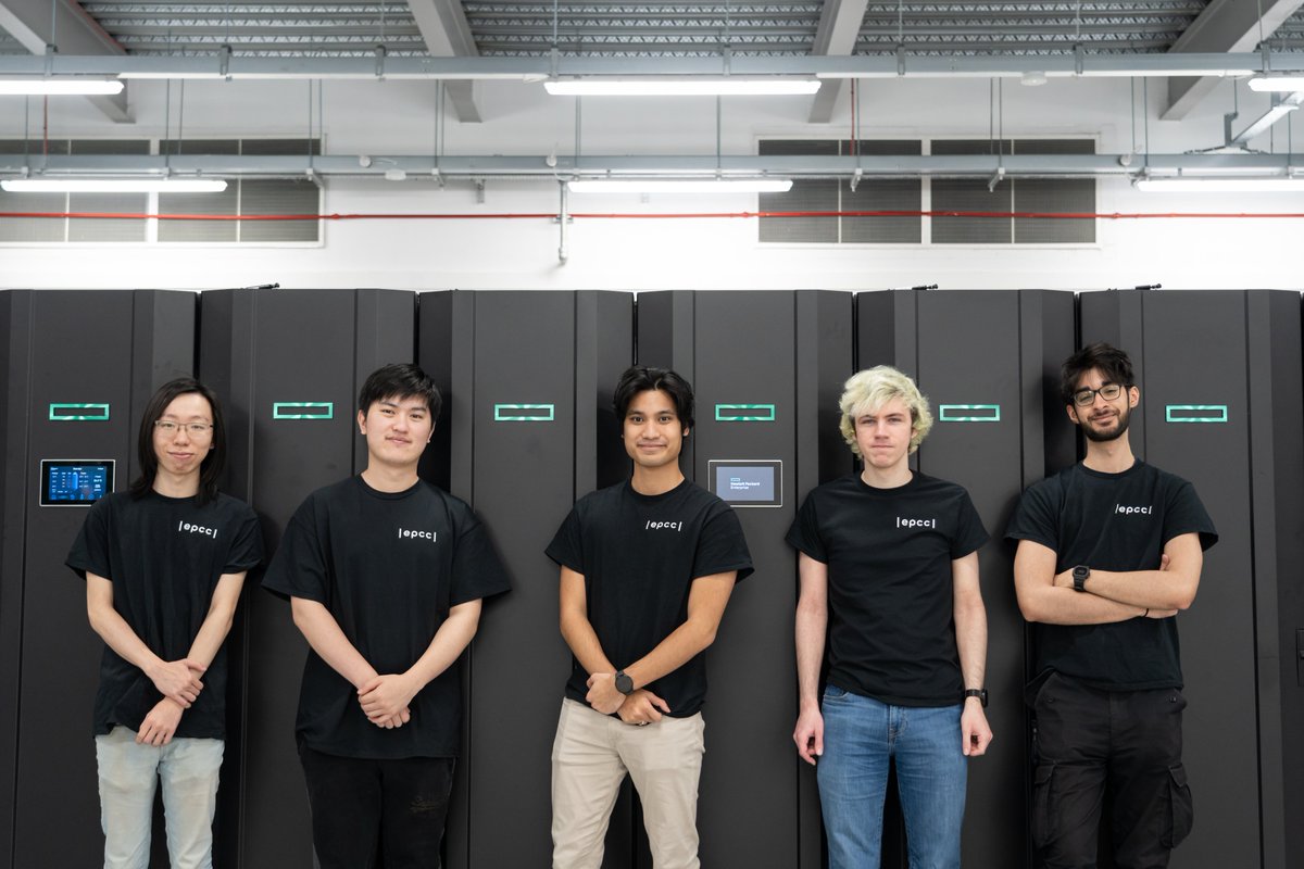 teamepcc's tweet photo. Exciting times for the team! 🚀 We dove deep into hardware components for #ISC24 SCC prep, at our visit to the ACF. Got up close with ARCHER2, our competition cluster and more. Big thanks to the @EPCCed's ACF team and @HPE_HPC. 

@ISChpc, @hpccouncil, #ISC24_SCC, #HPC https://t.co/D2BgKe0wW7