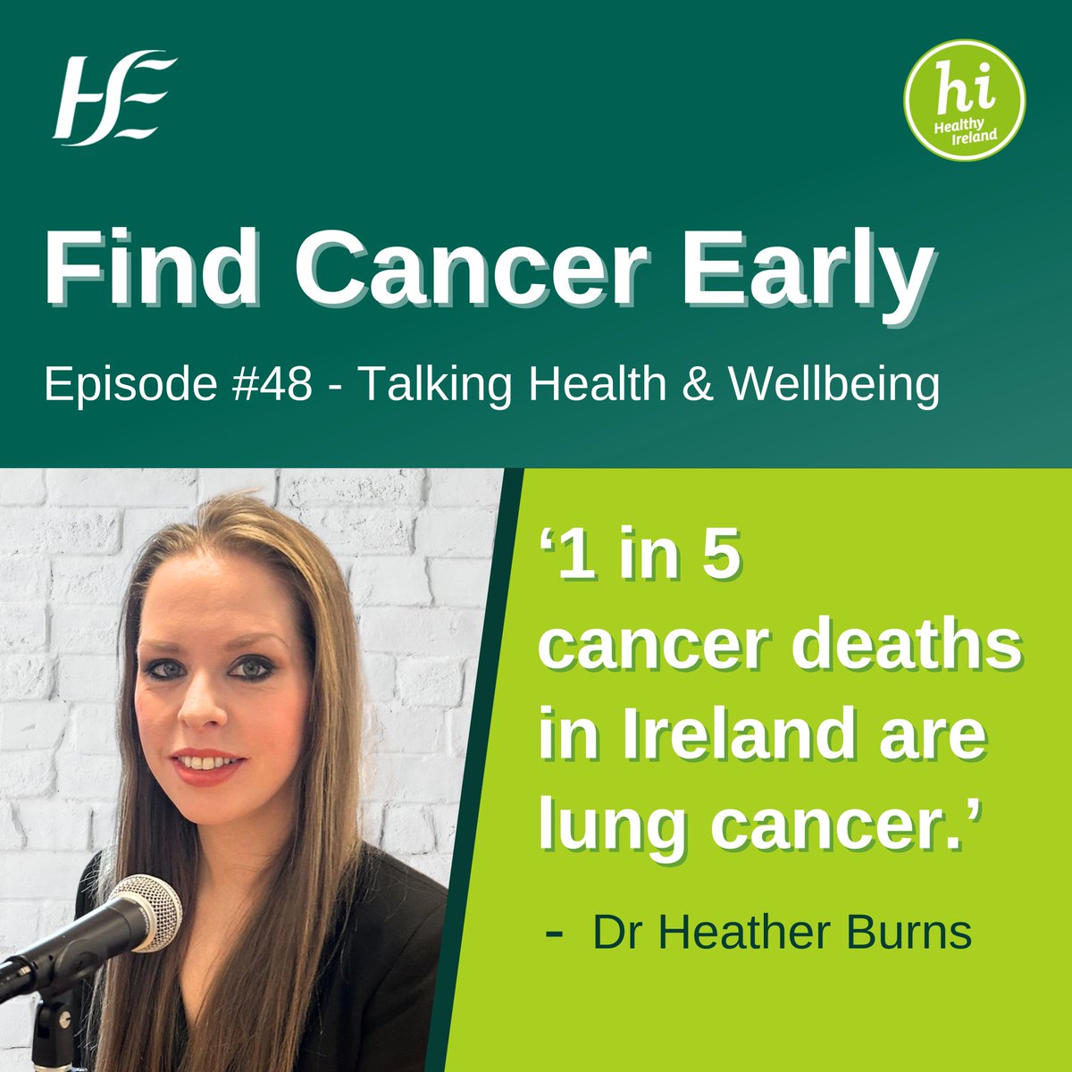Listen to the latest episode of the HSE #TalkingHealthandWellbeing #Podcast with @hseNCCP for a discussion on early cancer detection and what symptoms to look out for. Listen on #Spotify: spoti.fi/3x1n36D
