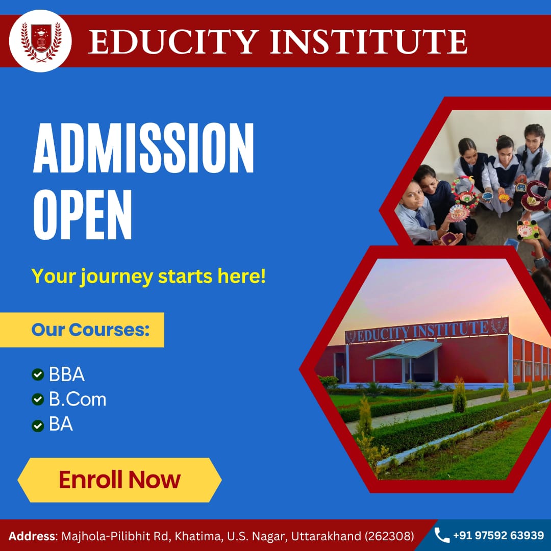 Ready to embrace new opportunities? College admissions are open now!

#collegeadmissions #applynow #dreambig #success #educityinstitute #khatima