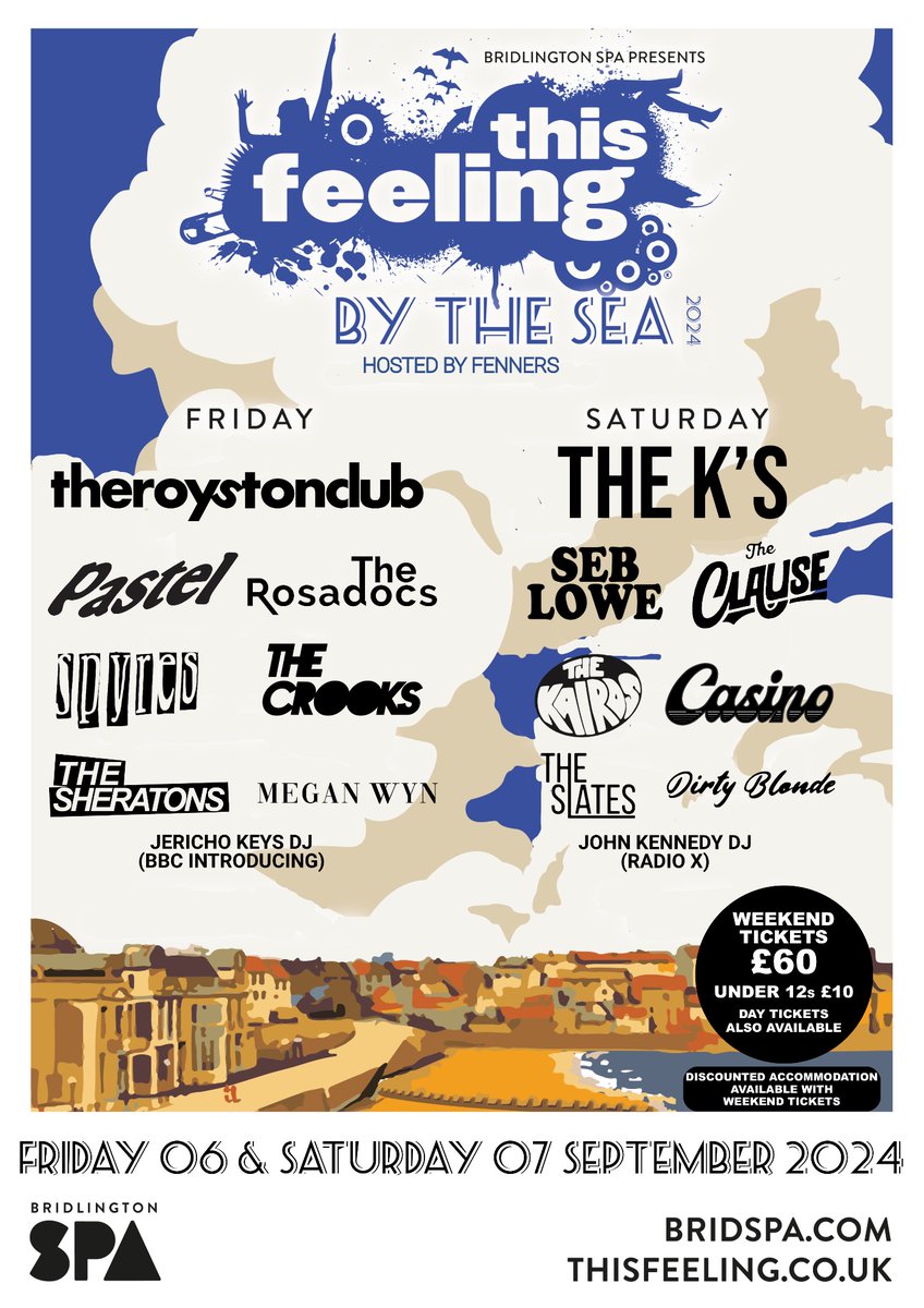 🚨ITS A BIG ONE!!!🚨 We are INCREDIBLY buzzing to announce that we will be playing @This_Feeling BY THE SEA at the ICONIC @bridspa this September 😁😁 Tickets go on sale Monday 10am at thisfeeling.co.uk/bythesea 🔥 can’t wait to see you all there, bring it on!!!🕺🏻