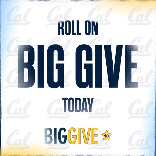 Roll On Big Give Today! 💫 Help us continue to provide exceptional services to our student-athletes by making a gift! #BearsGiveBig #CalBigGive An anonymous donor has challenged us to secure 20 donors to unlock a $1,000 gift to the Cameron Institute! 👇 calbea.rs/3Il6u88