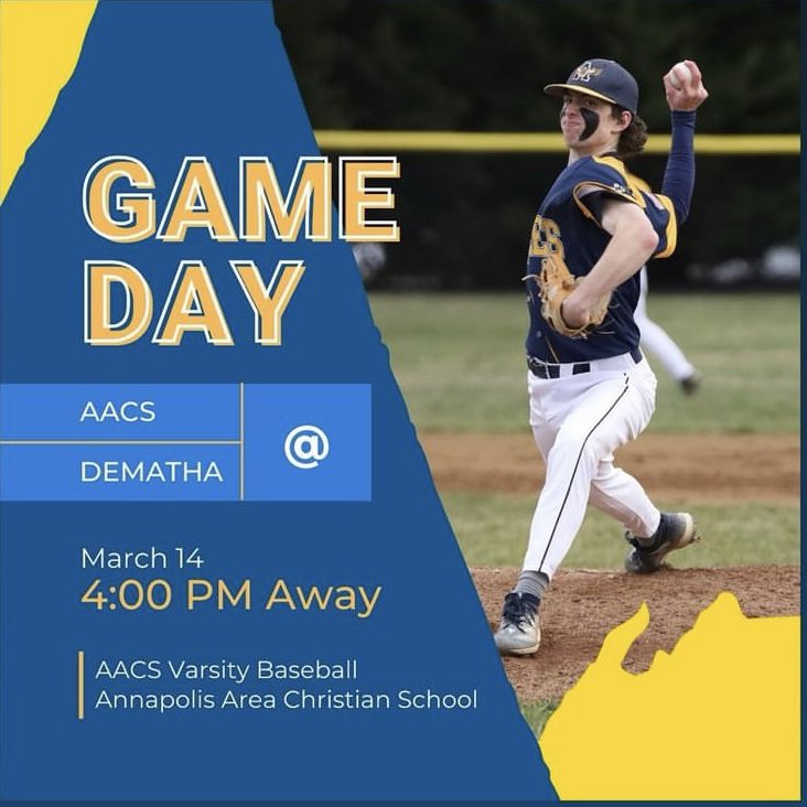 The Eagles are on the road today taking on <a href="/DeMathaCatholic/">DeMatha Catholic High School</a>, come support your Eagles!
#AACSBaseball
🆚Dematha
🗓 3/14/24
⏰ 4:00pm
🏟Riverdale Park
📊GameChanger
<a href="/JNaill8/">Jamie Naill Jr</a> <a href="/PrepBaseballMD/">Prep Baseball Maryland</a> <a href="/Xposure_Sports/">Xposure Sports</a> <a href="/jerry_shank/">Jerry Shank</a> <a href="/katfominykh/">Kat Fominykh</a>