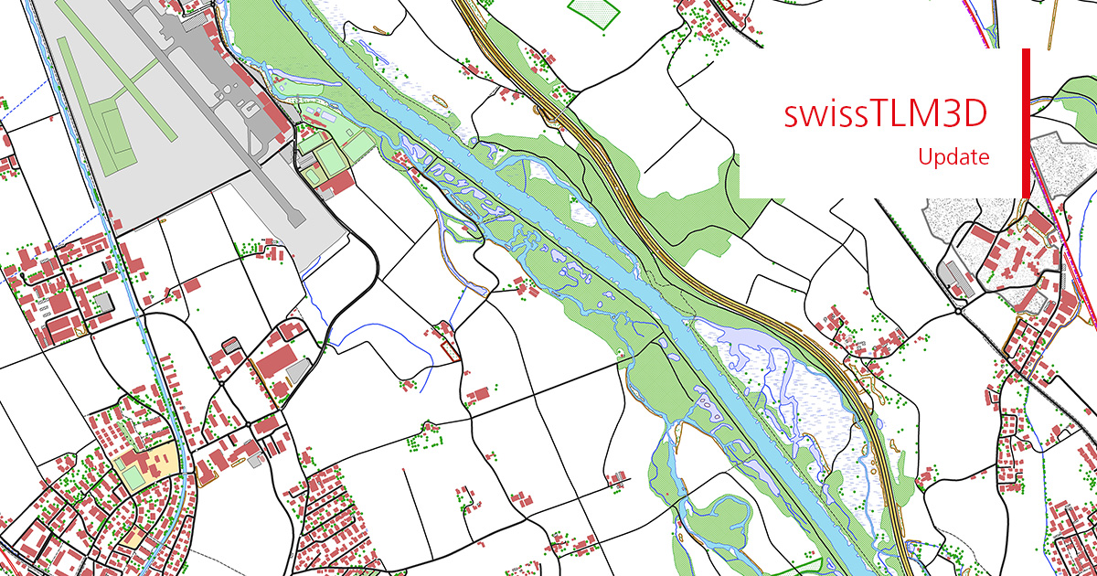 #swissTLM3D wurde aktualisiert! Die Nachführung betrifft ⤵️ 🥾Wanderwege 🛣️Strassen und Wege 🚅Eisenbahn 💧Gewässer 🌳Wald 🚡Seilbahnen Weitere Informationen: swisstopo.admin.ch/de/landschafts…