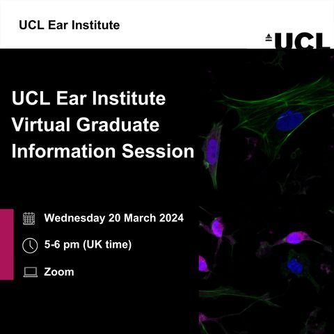 📣 Join our virtual #graduate information session next week to discover more about how our #audiology courses can help advance your career. We are the largest multidisciplinary centre for research into #hearing and #deafness in Europe. Book now 👉 buff.ly/3wy9Ge6