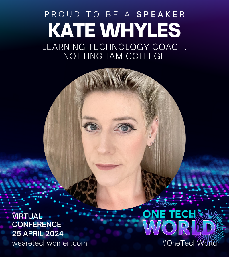 Super proud to be speaking at this year's @WeAreTechWomen's #OneTechWorld
Join us virtually on 25th April to boost your career by booking your ticket FREE here. onetechworld.wearetechwomen.com/en/
@rbuckleyuk @NottmCollege @PlayCraftLearn #Techwomen100