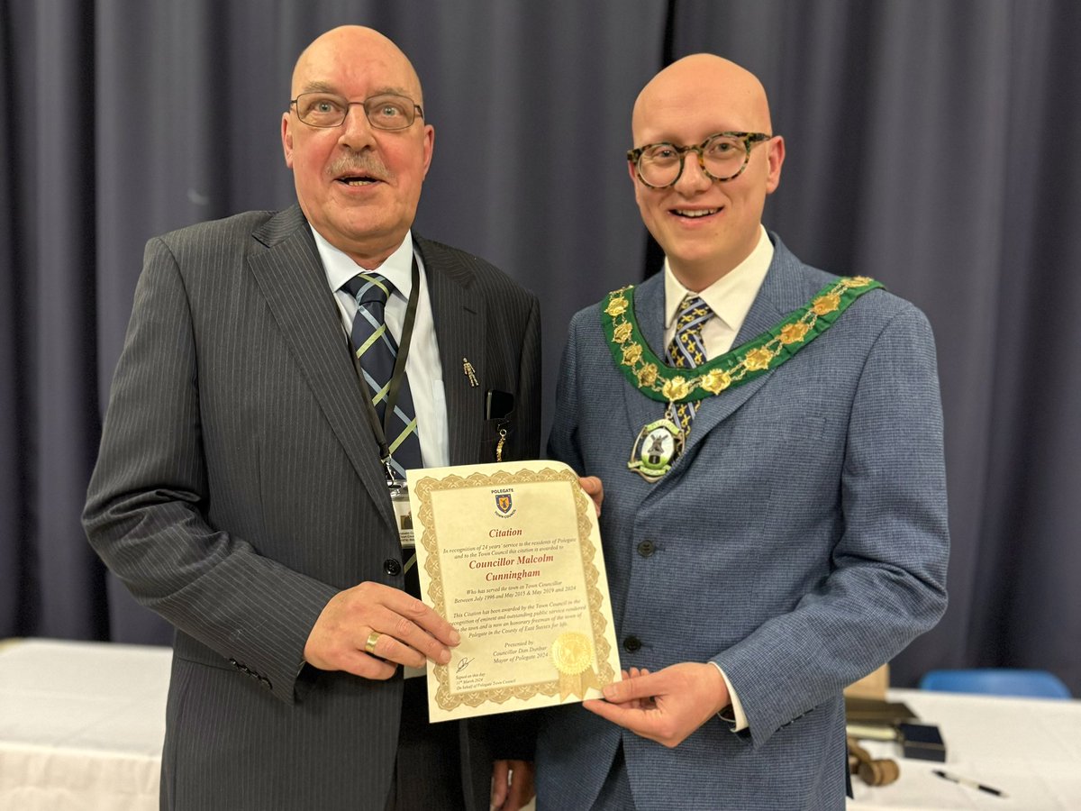 Cllr Dan Dunbar (Mayor of Polegate) tweet media