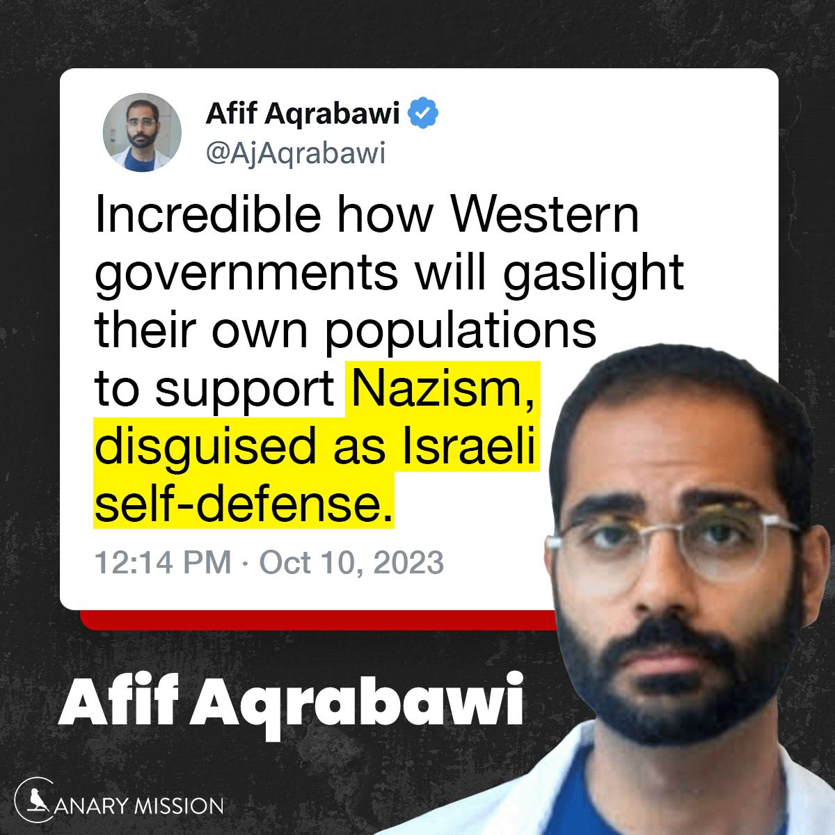 canarymission's tweet photo. Tweets like this from Afif Aqrabawi, an @MIT faculty member, were cited by a House education committee as examples of the โinadequacy of MITโs response to antisemitism on its campusโ & โits failure to protect Jewish students.โ https://t.co/mv0LMN3MGV https://t.co/m5IQn9KVbp