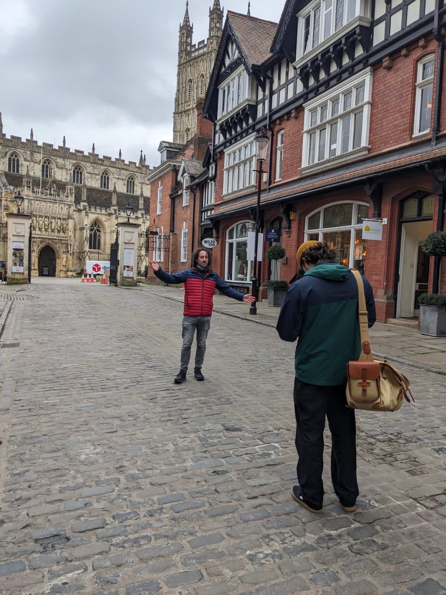 Exciting times ahead as Jason and Pete hit the streets of Gloucester for our latest film project! 🎥