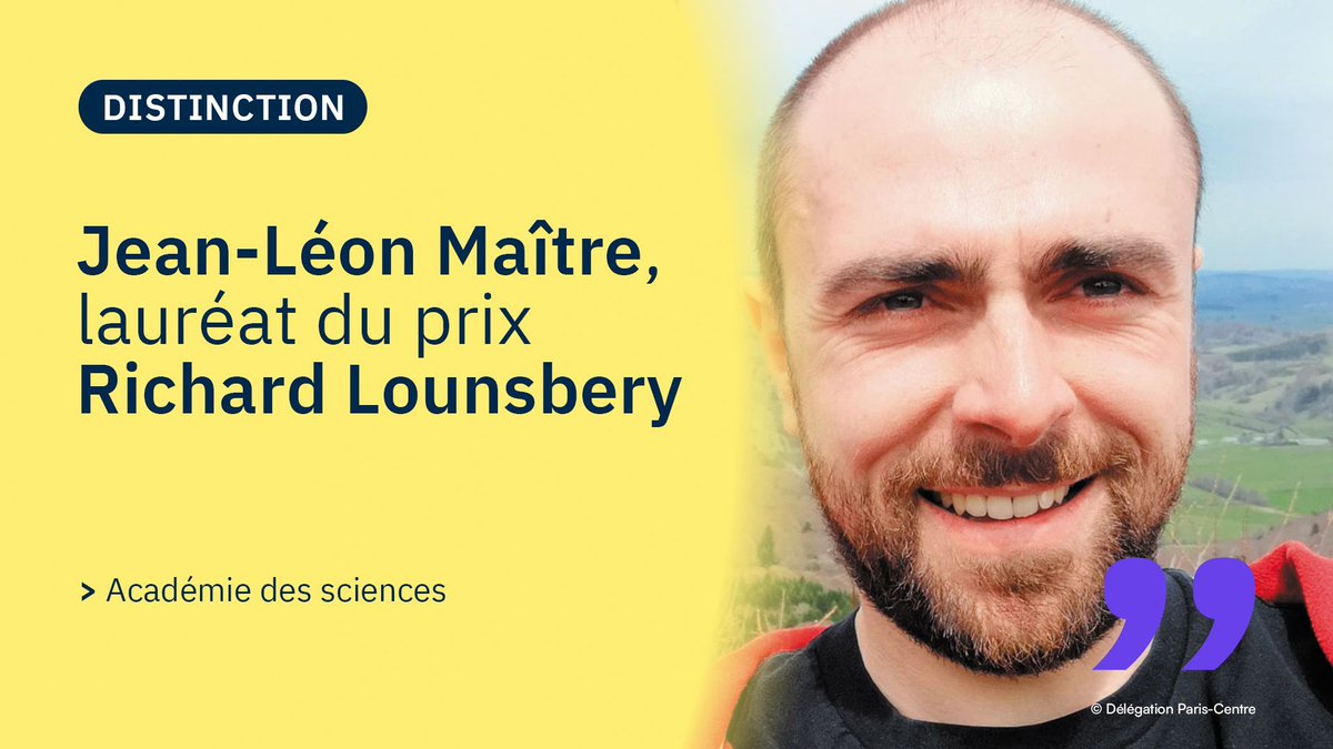 #Distinction🏆 | Félicitations à <a href="/maitrejl/">Jean-Léon Maître</a>, directeur de recherche <a href="/CNRS/">CNRS 🌍</a> à l'<a href="/institut_curie/">Institut Curie</a>, lauréat du prix Richard Lounsbery de l'<a href="/AcadSciences/">Académie des sciences</a> ! 

Découvrez son portrait ⤵️ 
buff.ly/3wZIDII