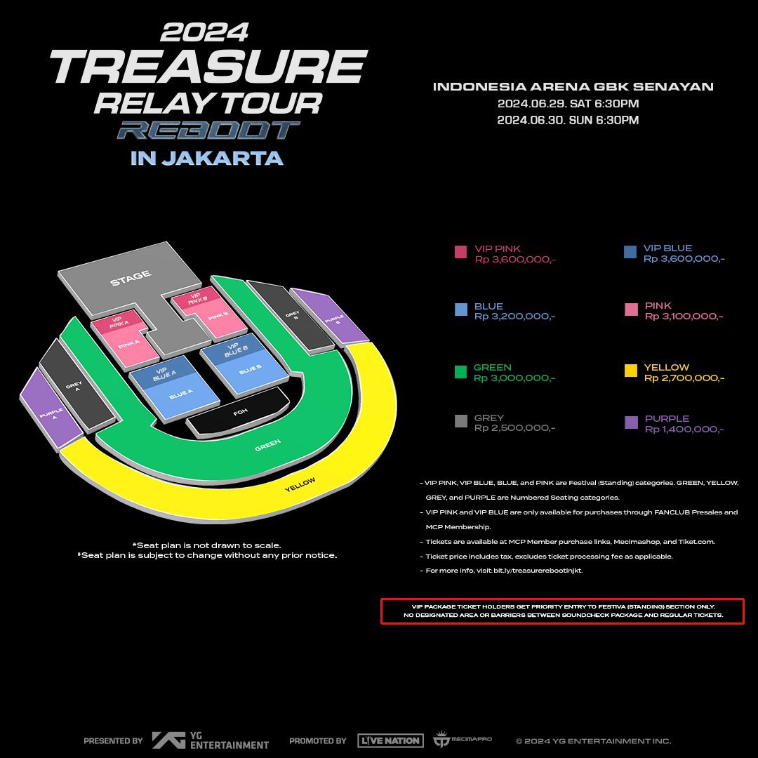 geturshere's tweet photo. [Jastip Tiket] TREASURE – Relay Tour Reboot in Jakarta &amp; Kuala Lumpur 

✅ WV Fanclub Membership
✅ Gensales

💌 Bookslot thru DM (VERY LIMITED SLOT)

‼️tnc check this thread‼️

t. jastix konser concert ticketing service wts wtb

#TREASUREinKL #TREASUREinJakarta https://t.co/1afxtjn43D