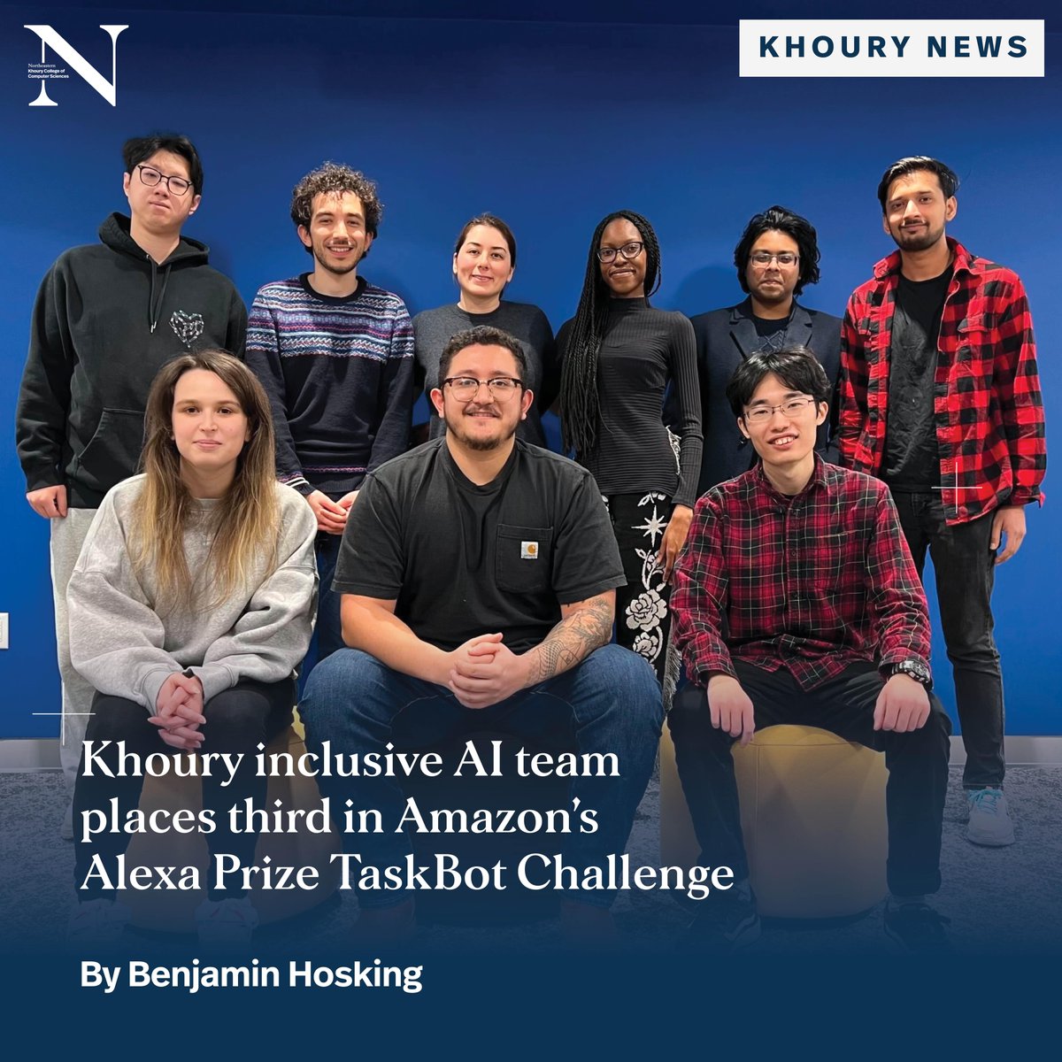 When Malihe Alikhani joined Khoury College last year, she brought a talented team of AI researchers with her. Now, powered by its mission to design equitable language tech, that team has made its mark at an Amazon competition. @malihealikhani @asicil96 @katwellll @Merterm