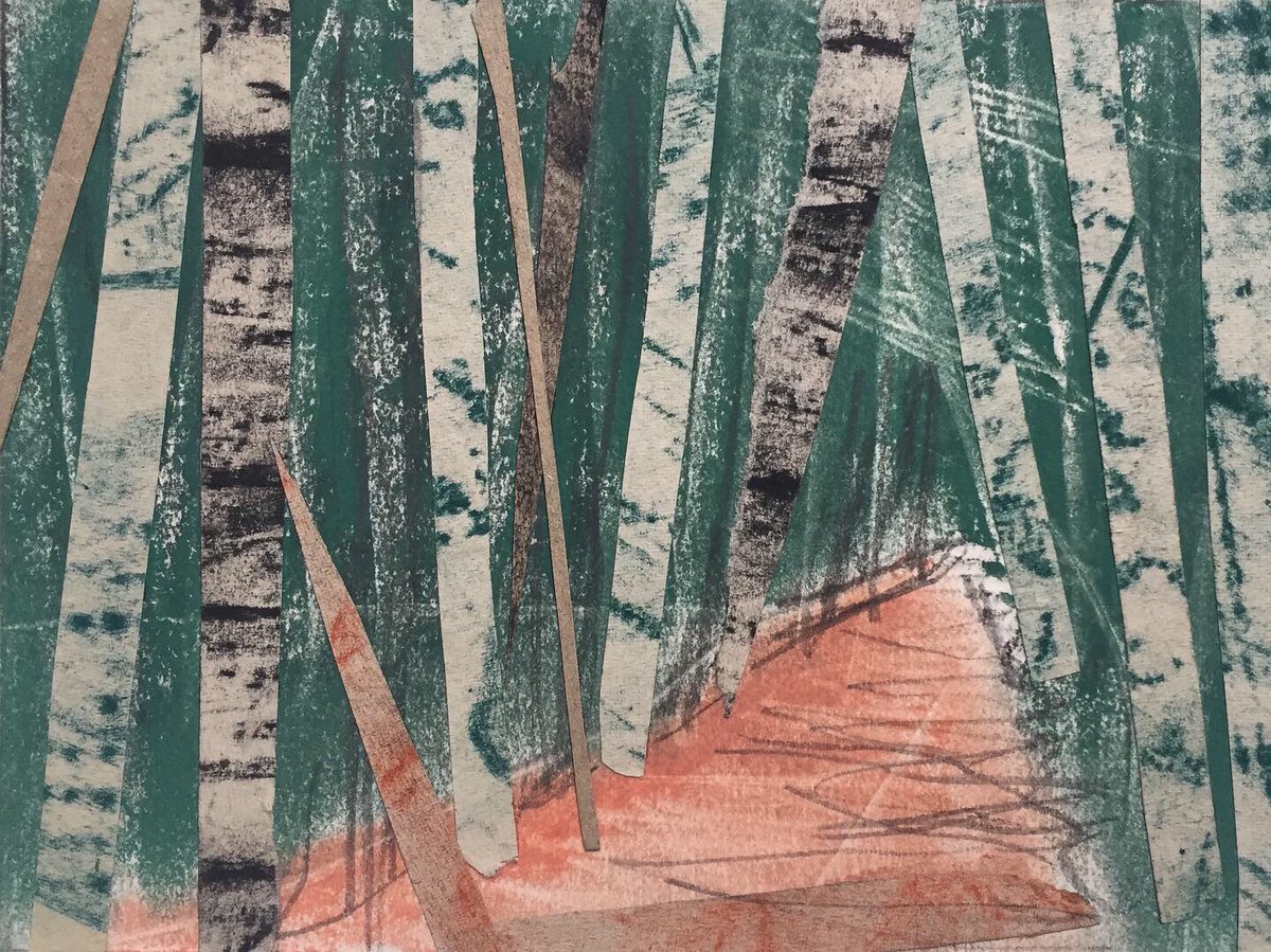 Lovely to have two #pastel, #charcoal and #graphite #collage works in the new show ‘Trees’ at #BirchTreeGallery, Dundas Street, #Edinburgh, opening today! Beautifully curated - visit in person or view all works online. On until 6th April 🌲🌳 birchtreegallery.co.uk