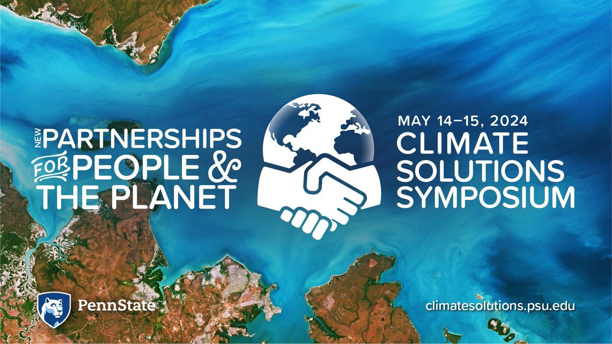 IEEPennState's tweet image. 📢 Registration for Penn State's 2024 Climate Solutions Symposium is now open! Join us for an impactful two-day event. #PennStateClimate

📅 May 14–15
📍 The Penn Stater Hotel &amp;amp; Conference Center
➡️ Registration is free but required

iee.psu.edu/news/2024-clim…