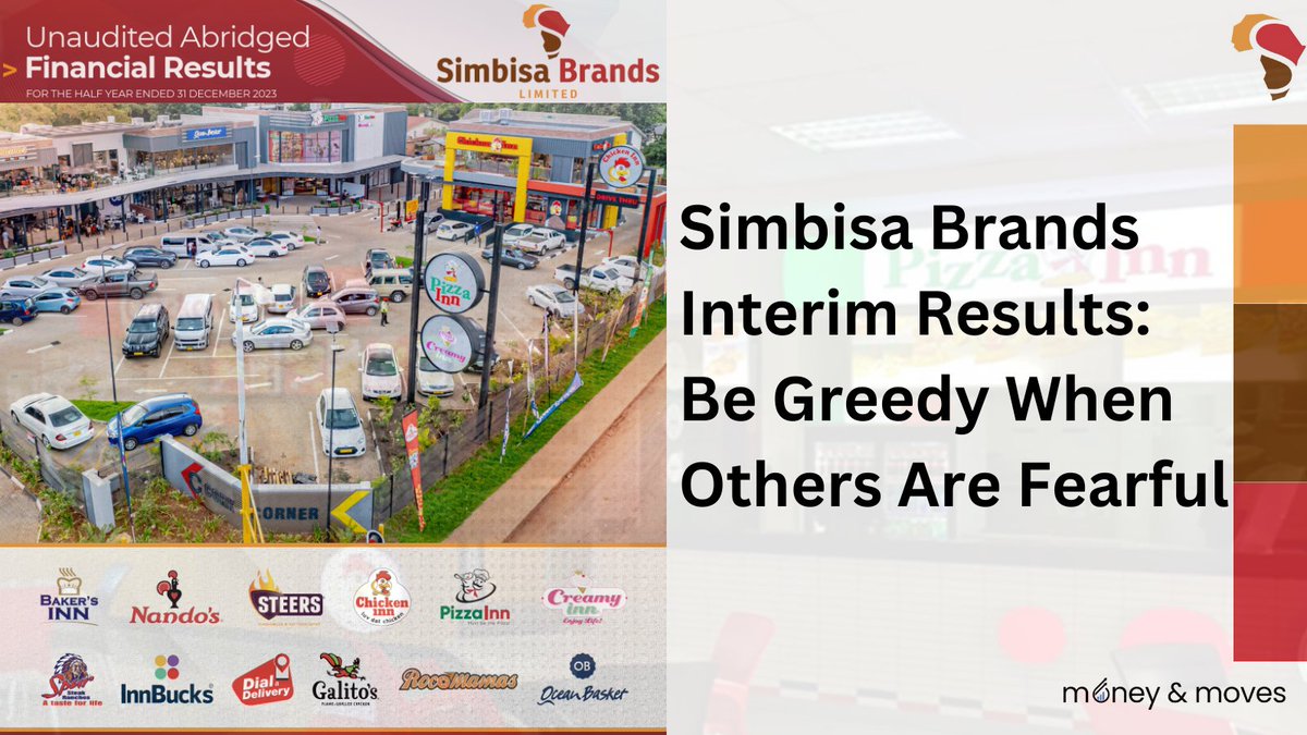 tmukogo's tweet photo. Simbisa Brands recently released their results, and it seems they know something about Zimbabwe that most people don't.

Simbisa is investing heavily in a way that may be surprising but could set them up to dominate in the future.

Let's unpack.

🧵 THREAD 🧵 https://t.co/8SNkNDDff0