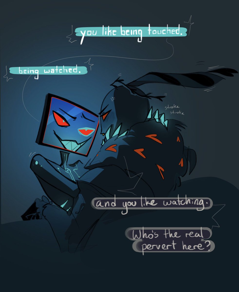 roboBeasty's tweet photo. (2/3) PART TWO BABEY

#HazbinHotel #HazbinHotelValentino #HazbinHotelVox #VoxVal #StaticMoth 
https://t.co/ucHuk6nBpE https://t.co/0pRMmpnqAS