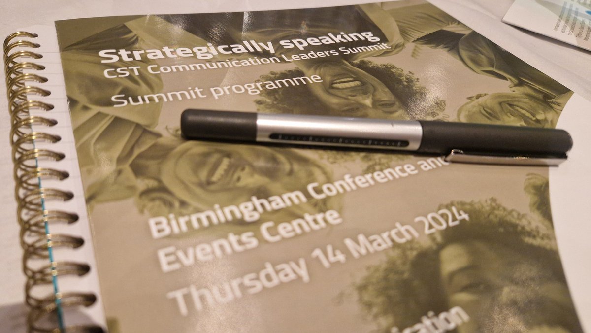SiAngear's tweet photo. Valuable and enjoyable day meeting peers from around the country and learning from education sector experts at the @CSTvoice Comms Summit in Birmingham. Much to digest after some excellent presentations. #CSTcommunication https://t.co/8FrWcJnV21