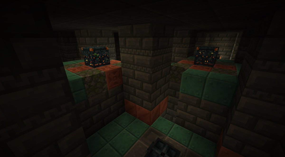 MinecraftWikiEN's tweet image. There’s some new rooms in the Trial Chambers, here’s one we’ve found!

Super cramped with TONS of Trial Spawners, looks like it’ll be a challenge.