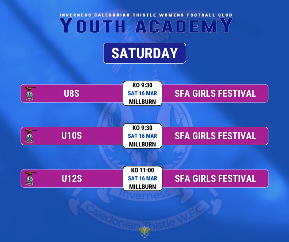 1/2
It is a busy Saturday as our younger squads take part in the first SFA Girls' Festival of the year at Millburn Academy.

Great to have these @FunFootballUK festivals run by @ICTFC_Community and @ScotFANorth for our younger players.

#ictwfcacademy #ictwfcyouthacademy