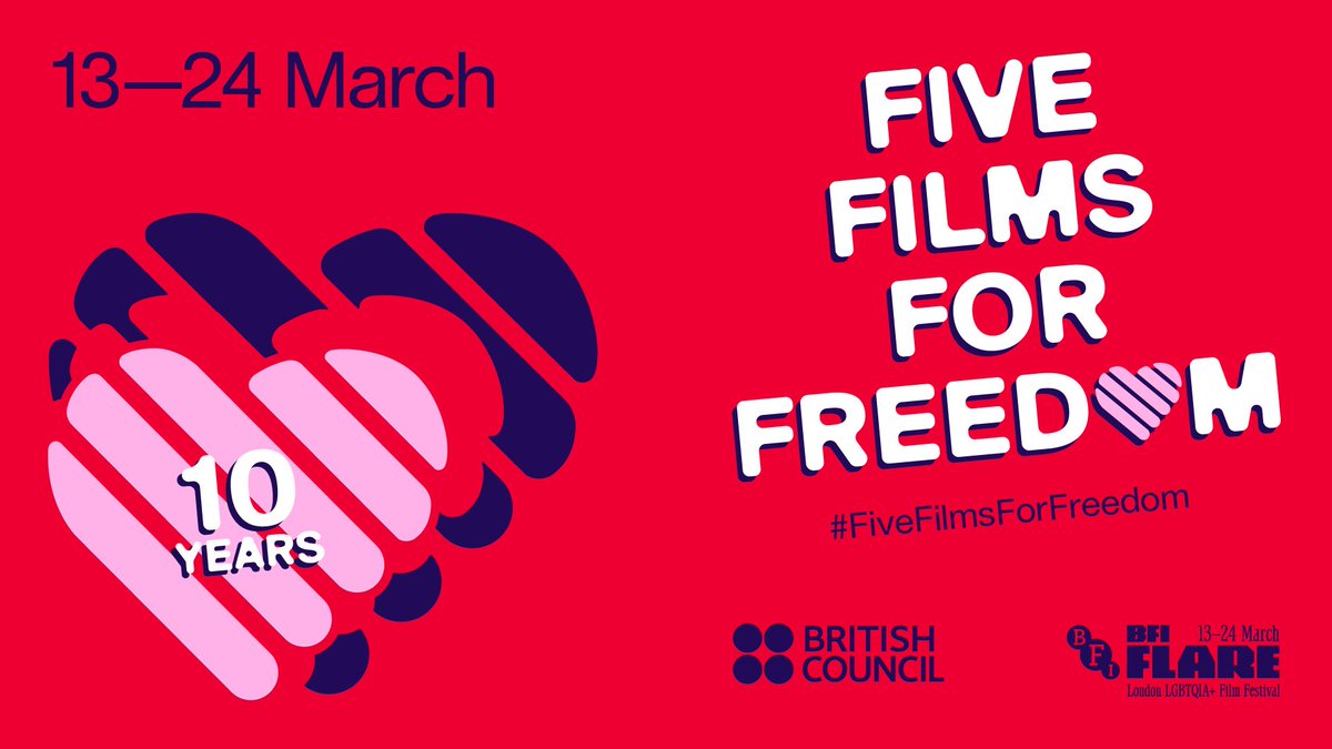 #FiveFilmsForFreedom is coming to Galway Arts Centre this year on 23 March from 3PM - 6PM for a **FREE** screening and panel discussion 🎉 Come along for a HUGE celebration of LGBTQIA+ stories 💖🌈✨ 👉 Click the link for more info: bit.ly/five-films-for…
