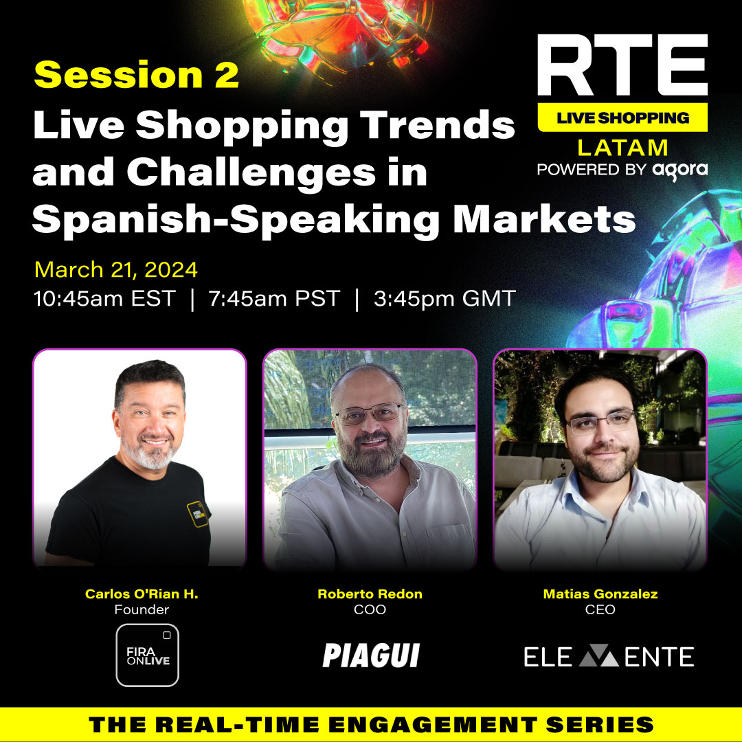 Livestream #ecommerce is carving out a significant niche in Latin America, signaling a promising future for the region.

Join this free webinar to learn about the about the success and challenges in deploying #LiveShopping in Latin America - bit.ly/3TqvHog

#RTELSLatAm