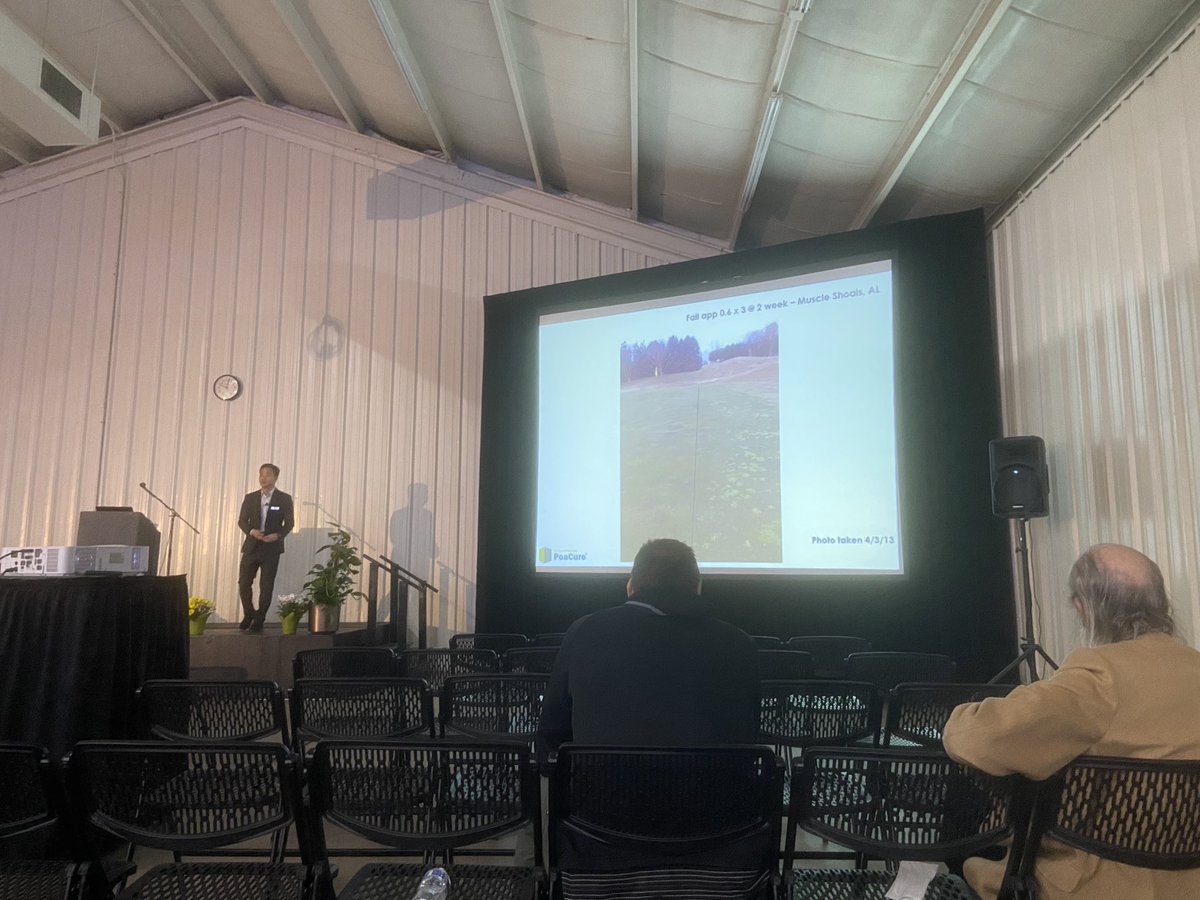 JustinBicek's tweet photo. Reinders Conference day 2. Starting off with some education on PoaCure. Fortunate to have Kyung Han and our relationship with them. @Reindersinc https://t.co/ZMJ5Li3nMt