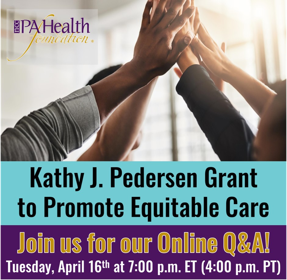 #CertifiedPAs & #PAStudents: Want to apply for the $5,000 but have ?s. Sign up for our virtual Q&A on 4/16 @ 7 pm ET: bit.ly/3PgChLs. 

#KJPStartsWithMe #ItStartsWithYou #PAsDoThat #PAEducator #Change #PAPositivity #Access #Equity #EquitableCare #SocialAccountability