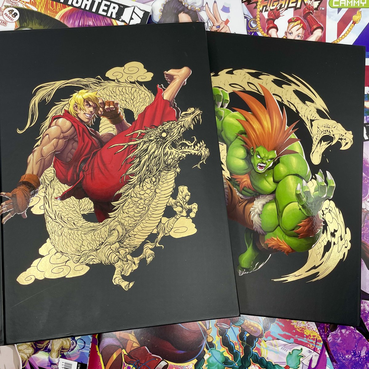 😍Hello gorgeous!😍 These UDON Store Gold Foil exclusive hardcovers look INCREDIBLE! Pre-orders will be shipping soon for #StreetFighter6 Volume 1: Days Of The Eclipse & #StreetFighter Masters Volume 1: Fight To Win. Quantities are LIMITED, don't wait! Reserve your exclusives…