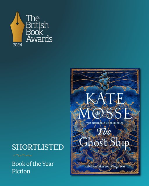 Congratulations to our Visiting Professor Kate Mosse for being shortlisted in the British Book Awards for her novel 'The Ghost Ship', in the Fiction Book of the Year category 📖🫶